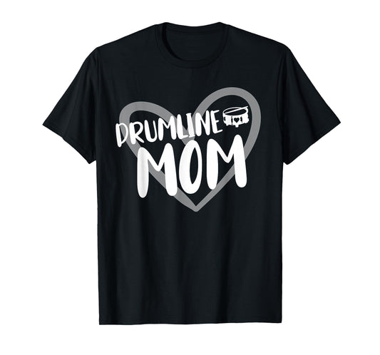 Drumline Mom Heart Marching Band T-Shirt