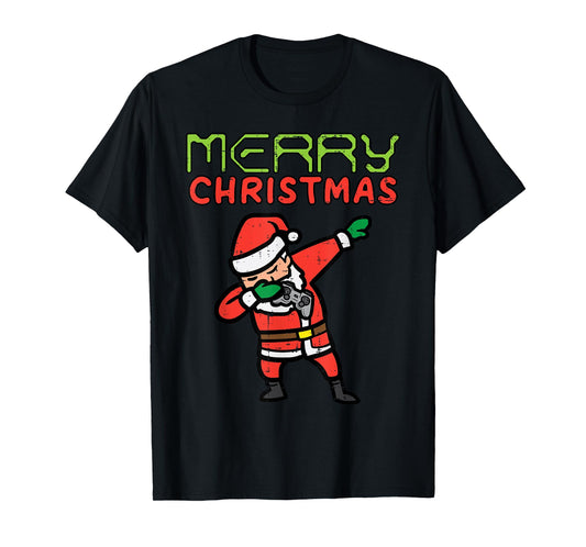 Merry Christmas Gamer Santa Dab Xmas Gaming Boys Kid Toddler T-Shirt