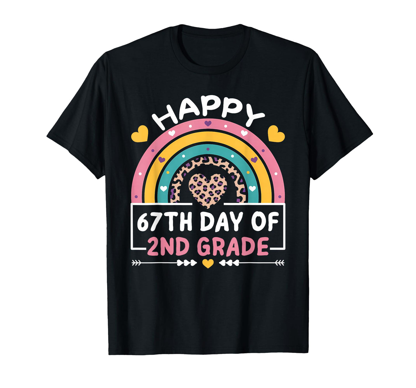 67 Days of School Happy 67th Day of 2nd Grade Teacher T-Shirt