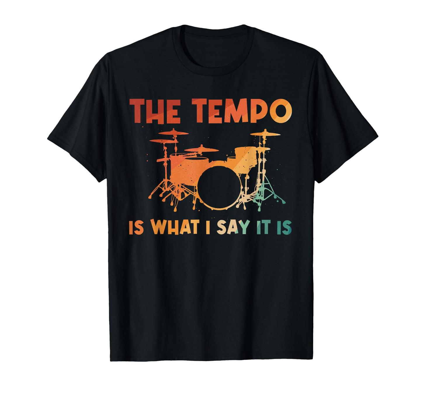 Funny Drumming Art for Men Women Drumline Drum Set Drummer T-Shirt