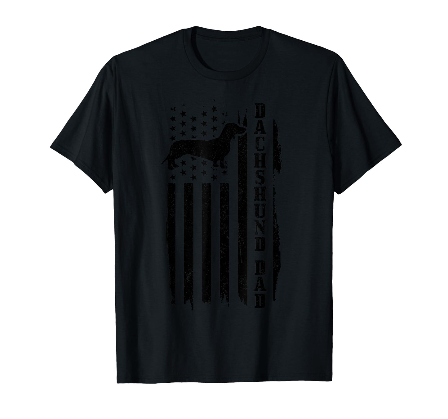 Dachshund Dad Vintage American Flag T-Shirt