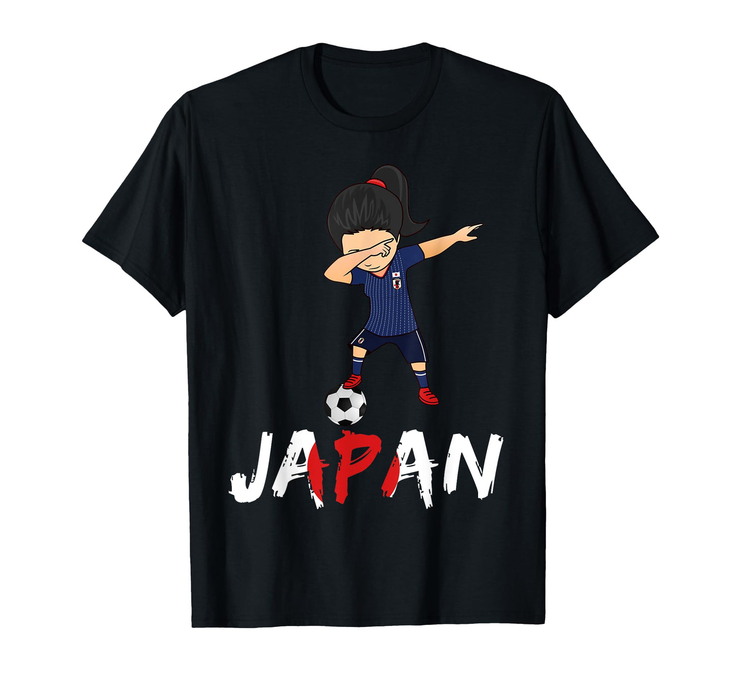 Japan Soccer Girl T-Shirt, Dabbing Football 2018 Jersey