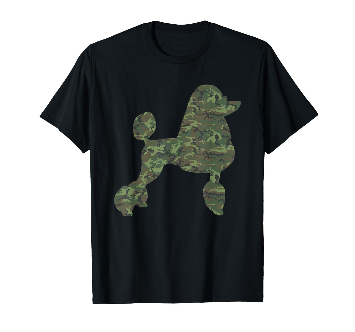 Military Poodle Camo Print US Dog Animal Veteran Men Gift T-Shirt