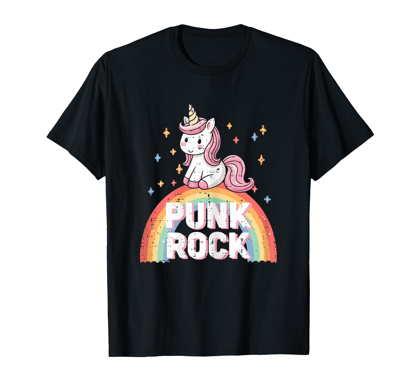 Music Rocker Unicorn Punk Rock Cute Toddler Girls Kids Women T-Shirt