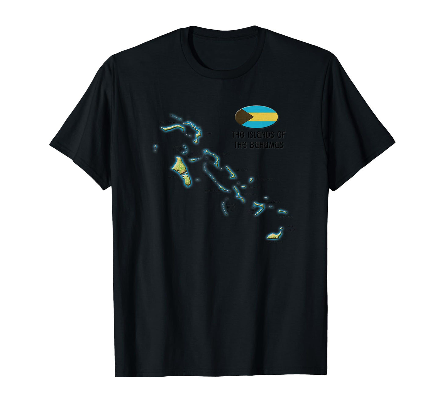 Bahamas, The Islands of, Map T-Shirt T-Shirt