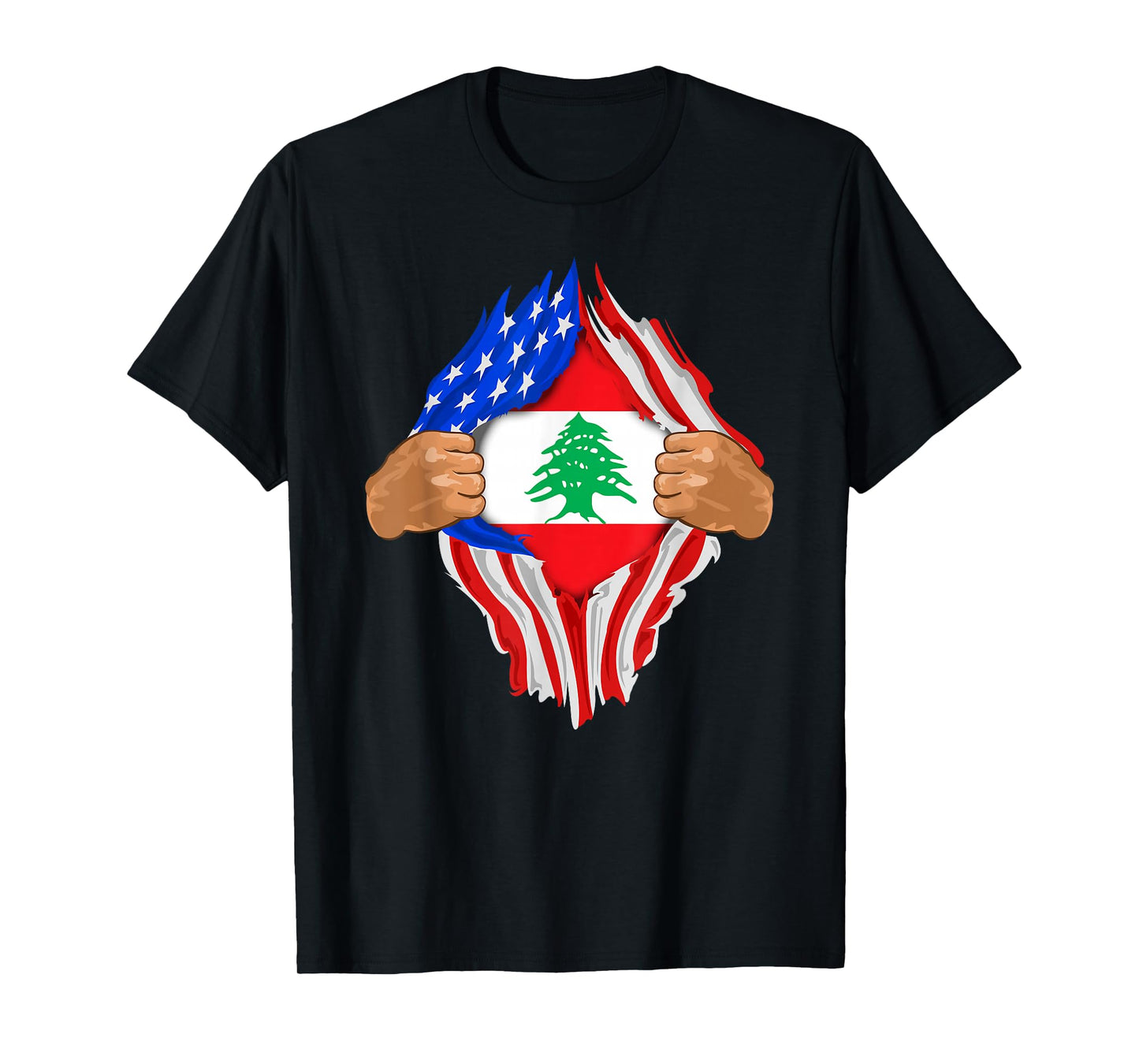 Lebanese Blood Inside Me T-Shirt | Lebanon Flag Gift T-Shirt