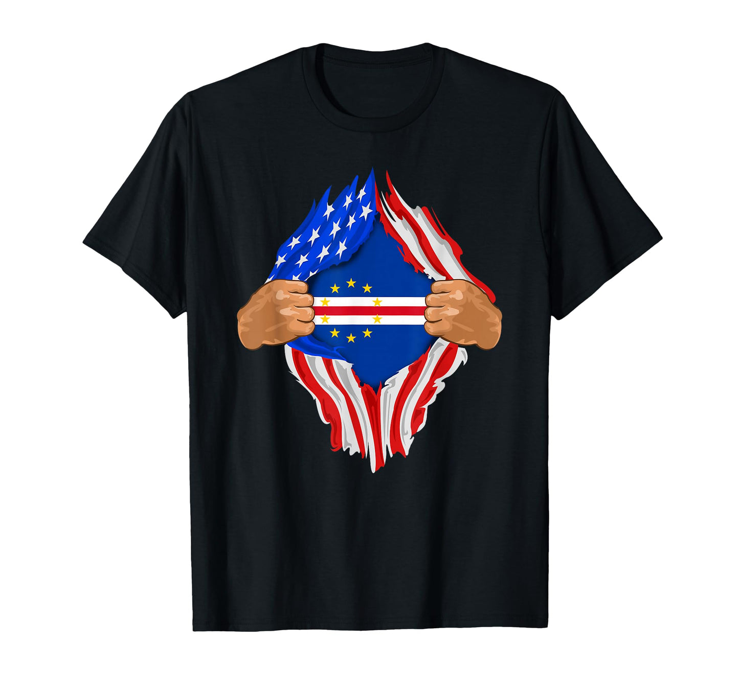 Cape Verde Blood Inside Me T-Shirt | Cape Verde Flag Gift T-Shirt