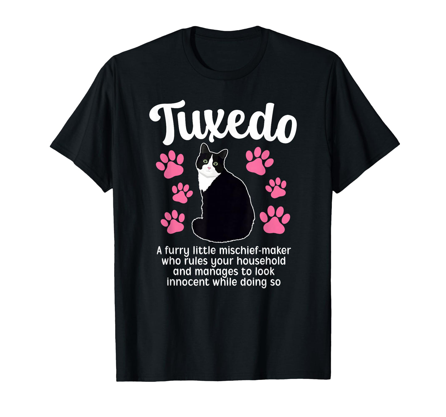 Tuxedo Cat Definition Tuxedo Cat Owner Tuxedo Cat Lover T-Shirt
