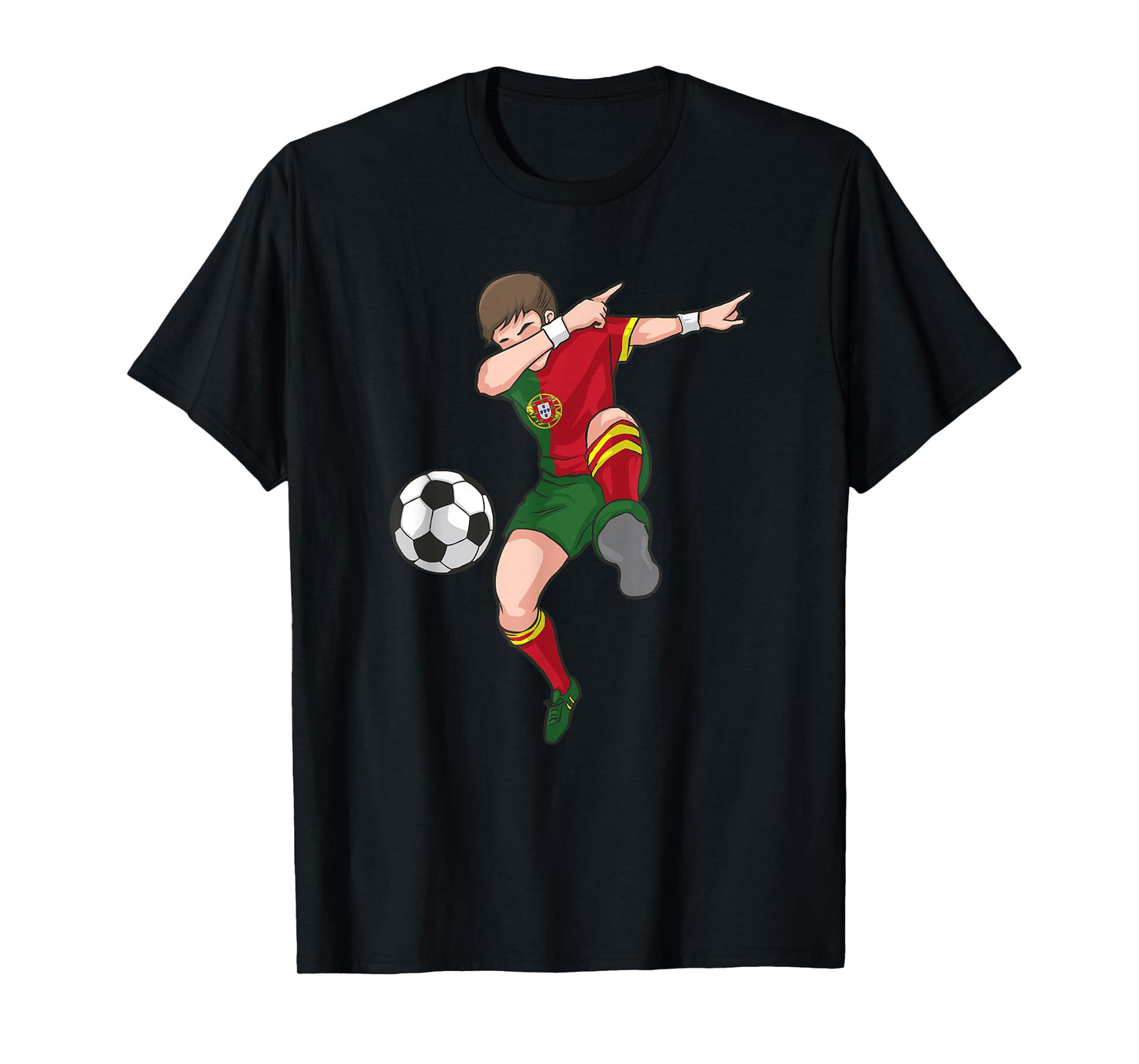 Dabbing Soccer Boy Portugal Football Shirt Portuguese Gift T-Shirt