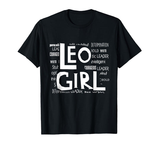Womens Leo Girl Saying August Birthday Leo Zodiac Party T-Shirt