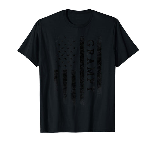 Grampy Patriotic American USA Flag Father's Day Grampy T-Shirt