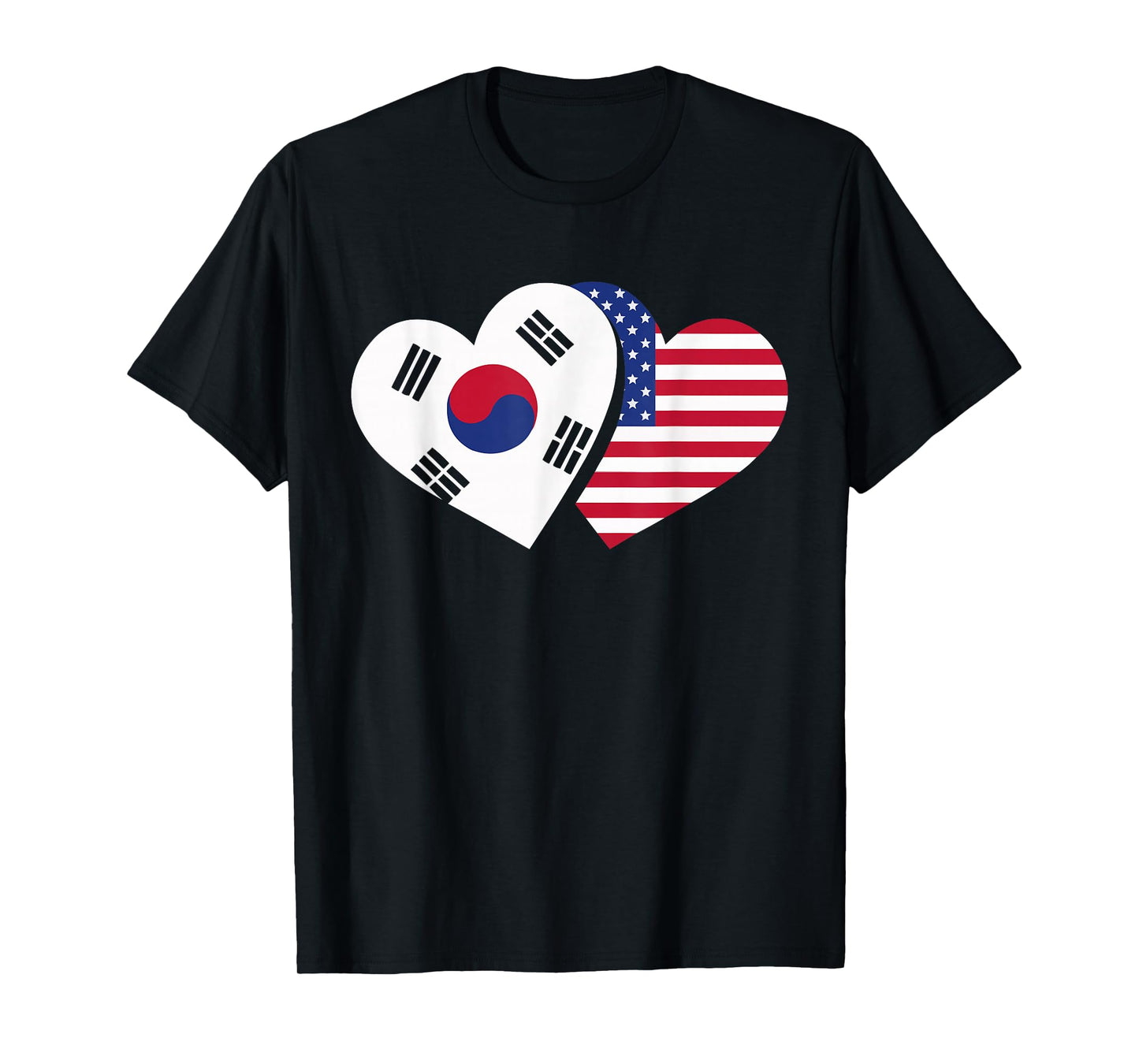 Half American Half Korean USA Flag South Korea America T-Shirt