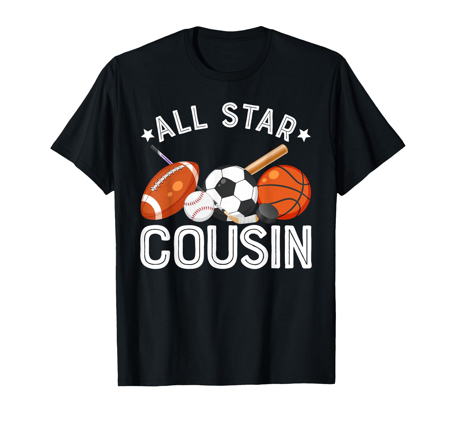 All Star Cousin Of The Birthday Boy Basketball Soccer Sport T-Shirt