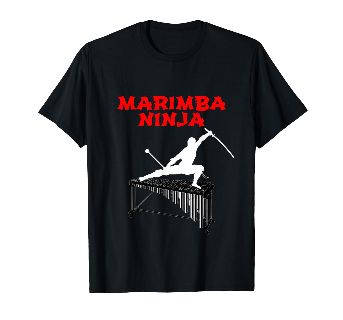 Marimba Ninja Marching Band T-Shirt | Funny Percussion Shirt T-Shirt