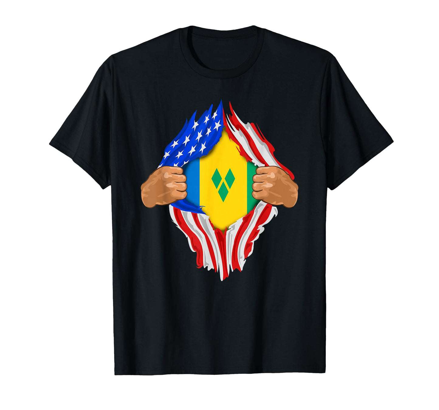 Saint Vincent and The Grenadines Blood Inside Me | Flag Gift T-Shirt