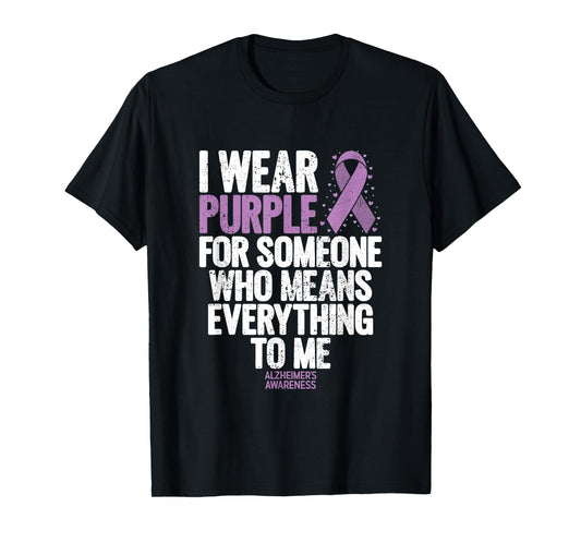 Alzheimers Shirt American Flag End Alz Alzheimer's Awareness T-Shirt