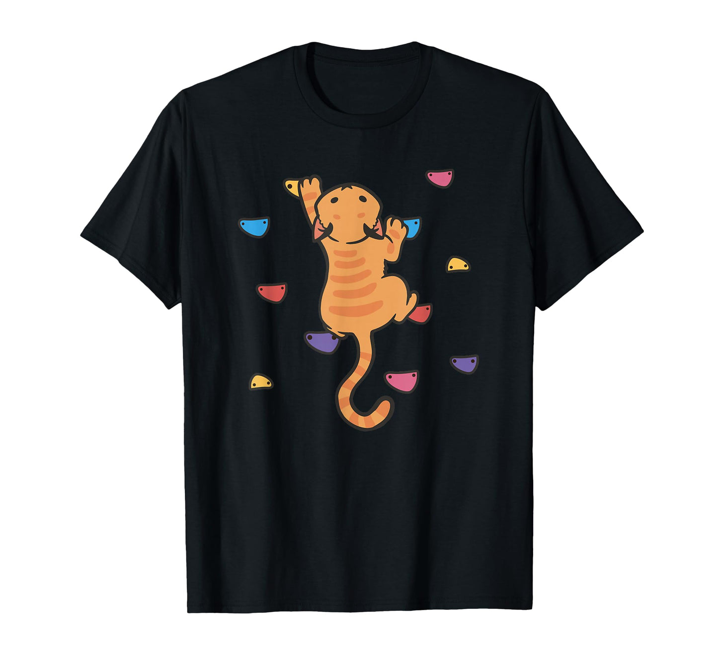 Funny Cat Climber Rock Climbing Cute Bouldering Kitten Pet T-Shirt