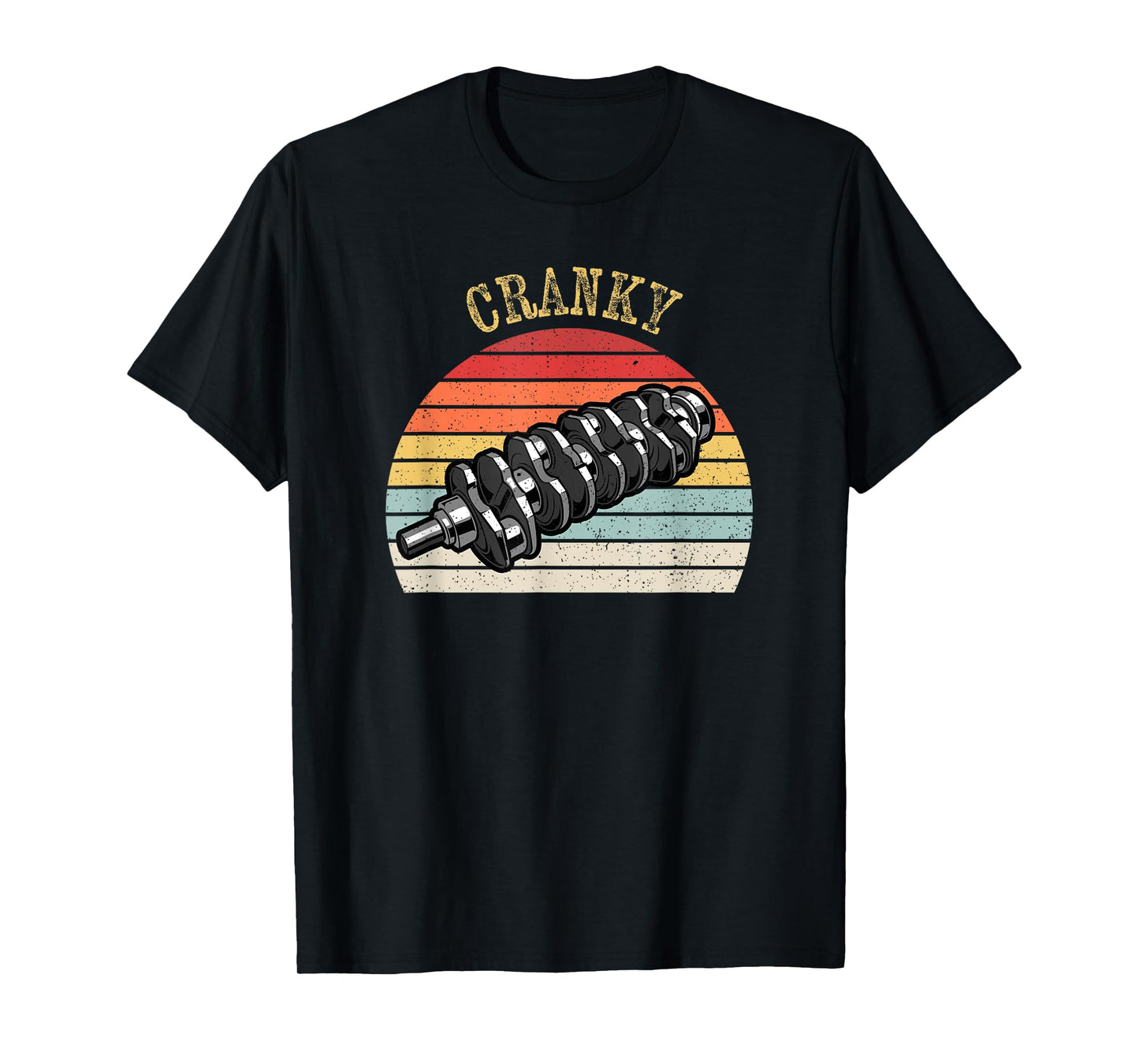 Cranky Car Engine Crankshaft Cars Mechanics Father's Day T-Shirt