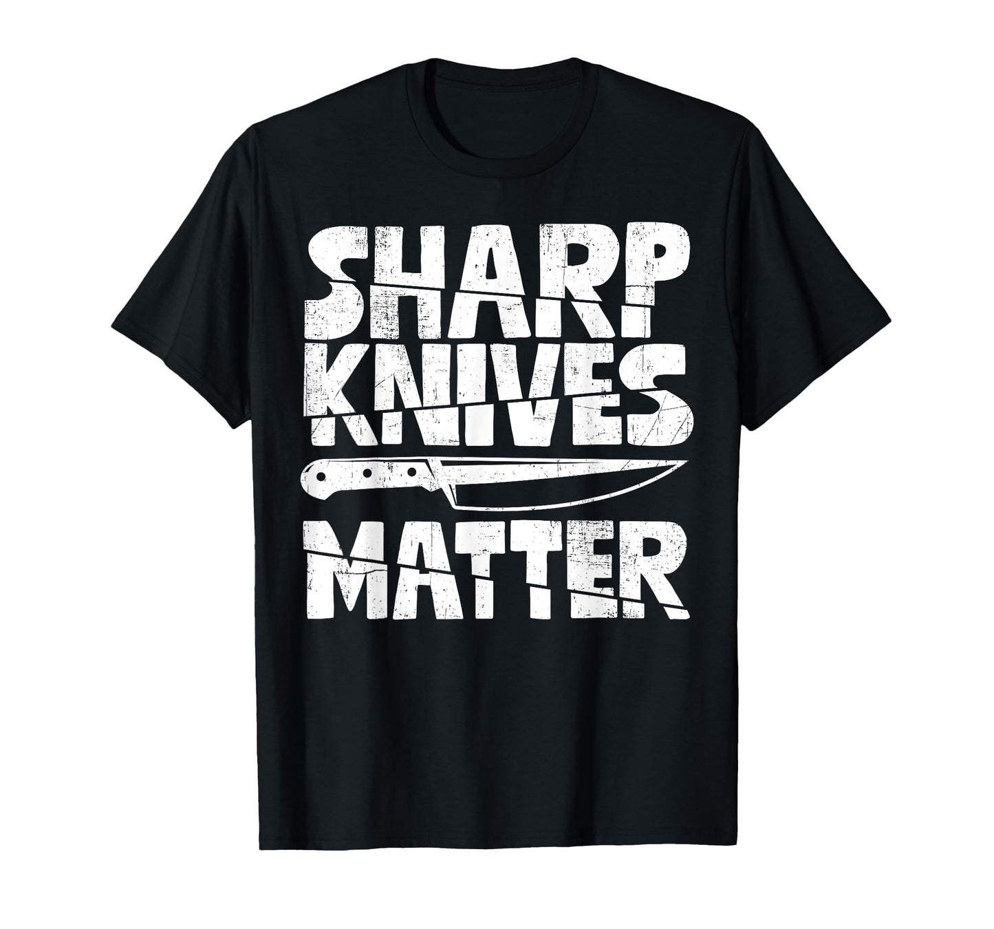 Chef Sharp Knives Matter Funny Cook Culinary Vintage T-Shirt