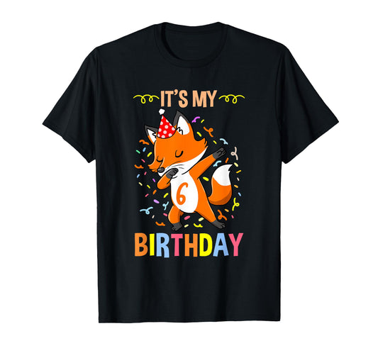 Its My 6th Birthday Fox T-Shirt