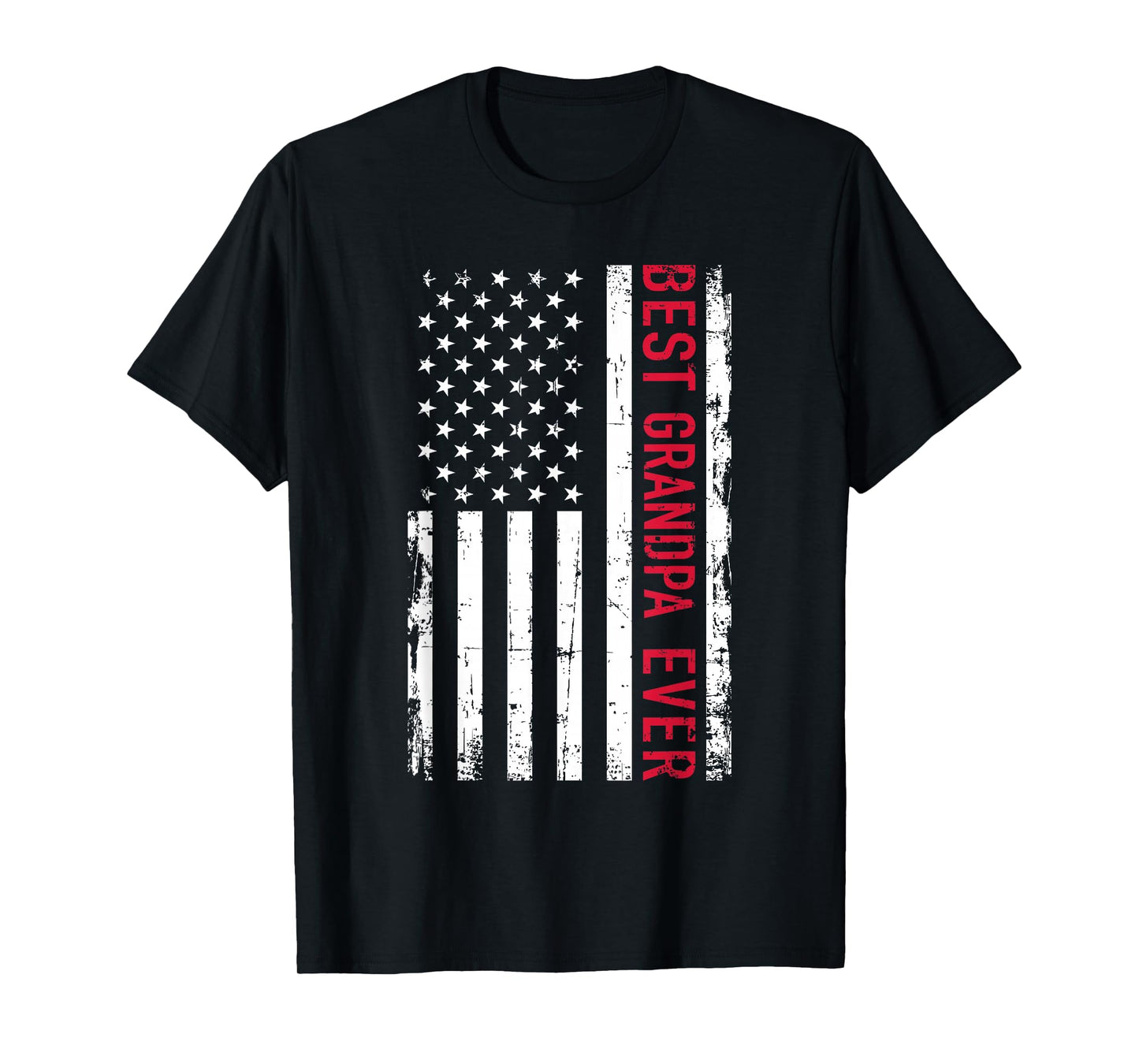 Best Grandpa Ever US American Flag T-Shirt