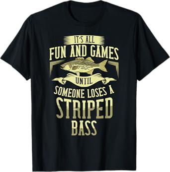 Striped Bass Fishing Gift Rockfish Lures T-Shirt