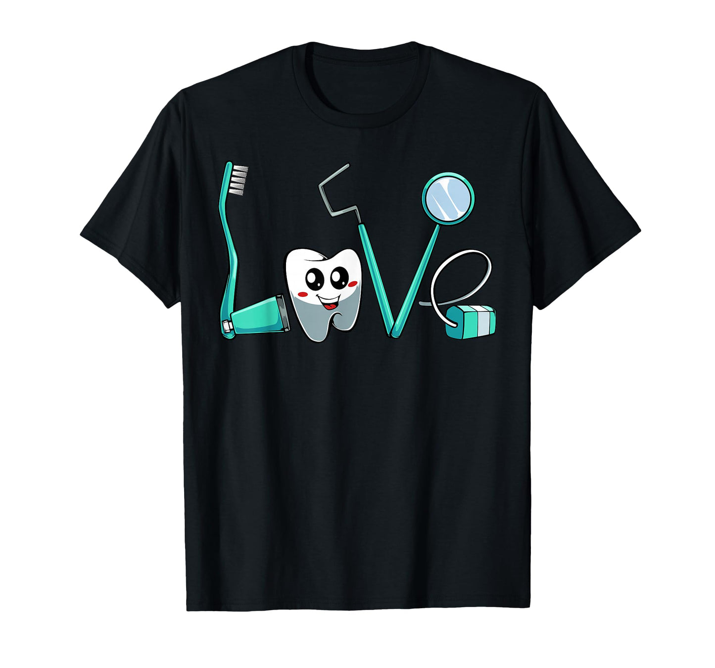 Cute Kawaii Teeth Dentist Dental Hygienist Orthodontics Gift T-Shirt