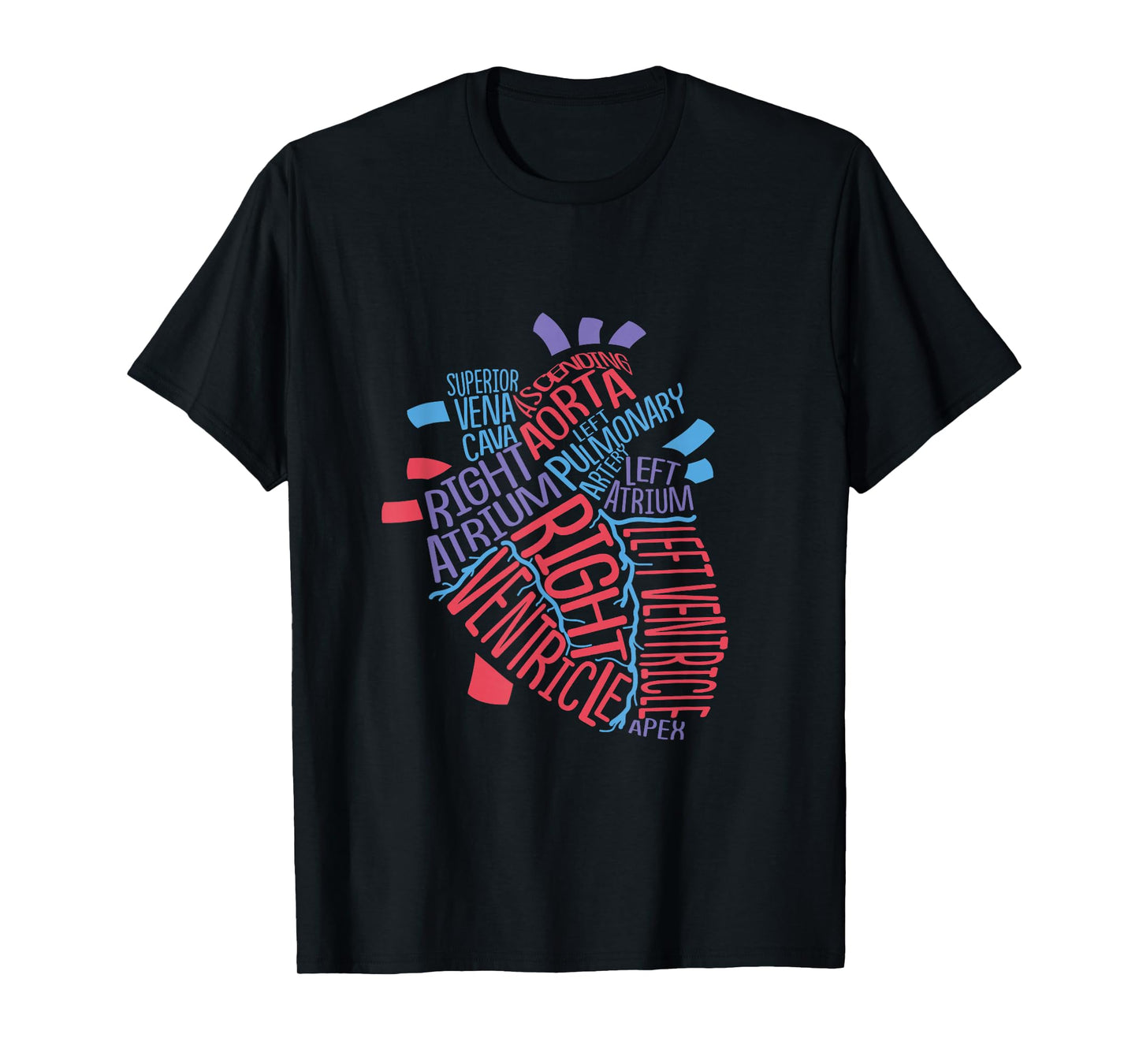 Anatomical Human Heart Cardiology Medical Cardiac Nurse T-Shirt