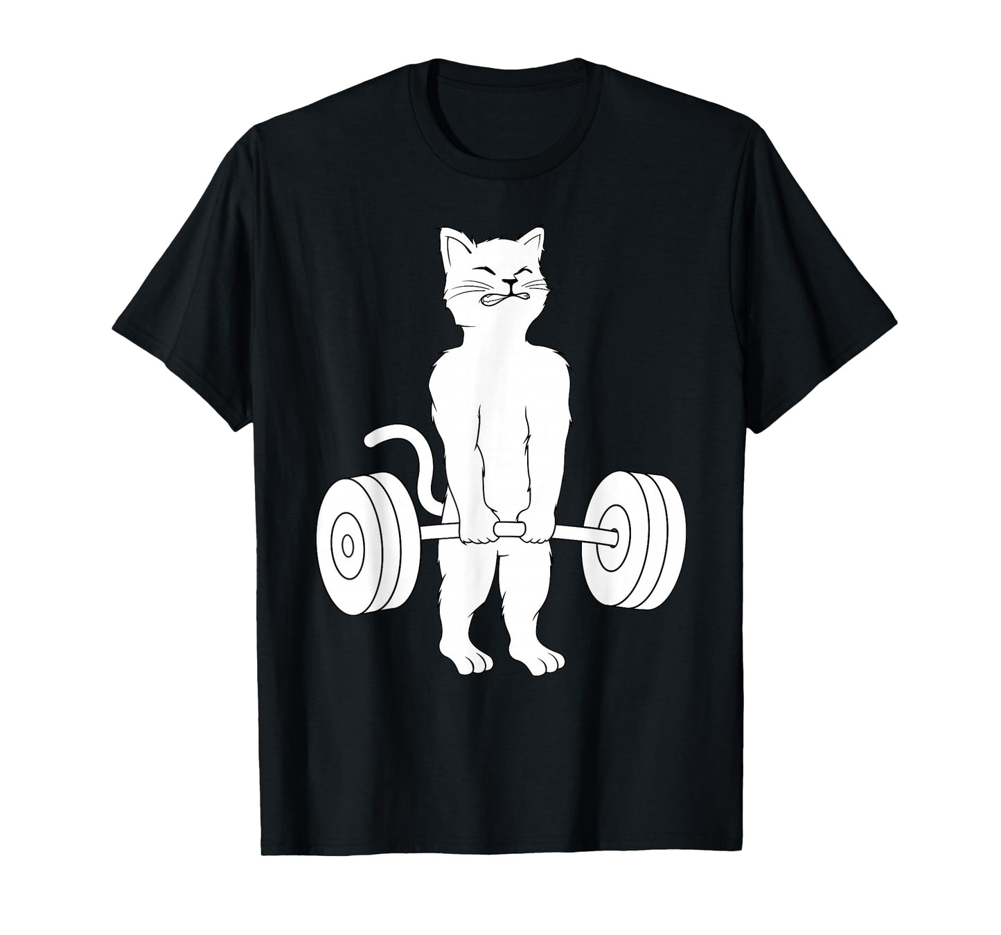 Cat Deadlift Shirt Powerlifting Kitty Tee Weightlifting Cat T-Shirt