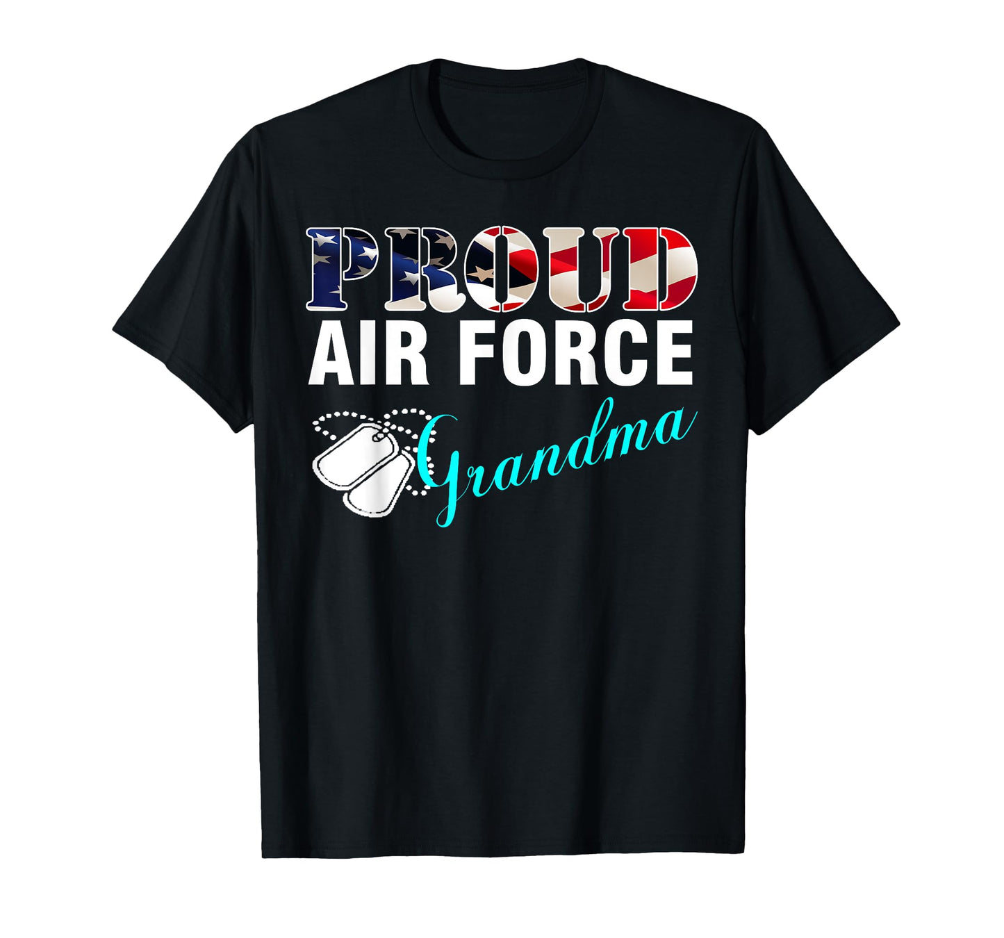Vintage Proud Air Force Grandma With American Flag Gift T-Shirt