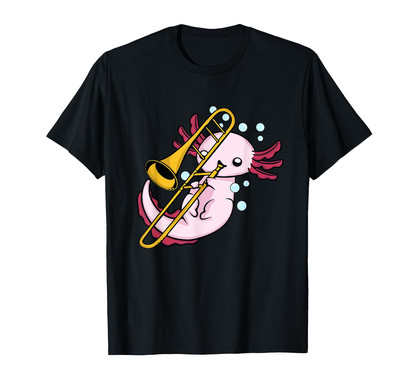 Axolotl Playing Trombone Kids Marching Band Trombone T-Shirt