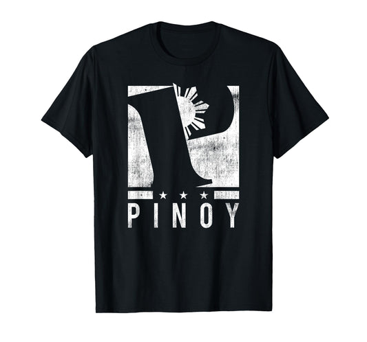 Cool Distressed Filipino P Logo T-Shirt - Pinoy P Tee T-Shirt