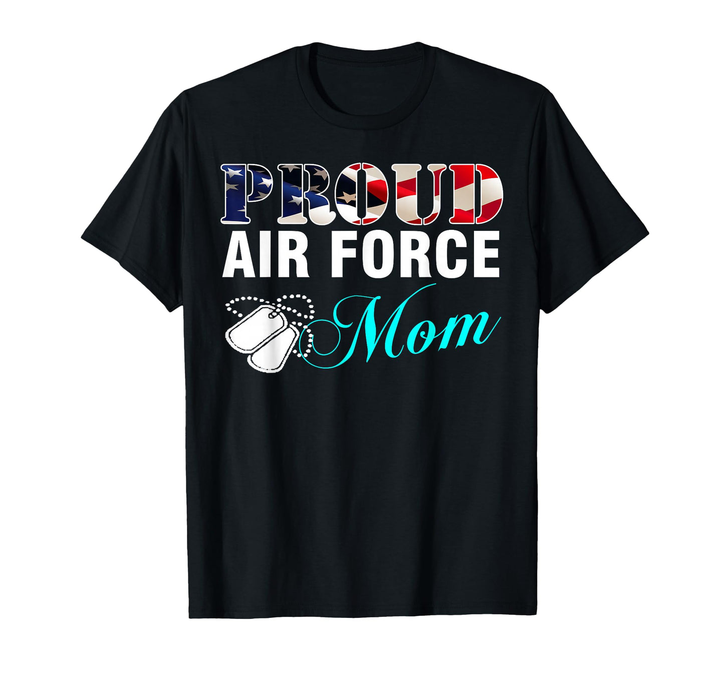 Vintage Proud Air Force Mom With American Flag Gift T-Shirt
