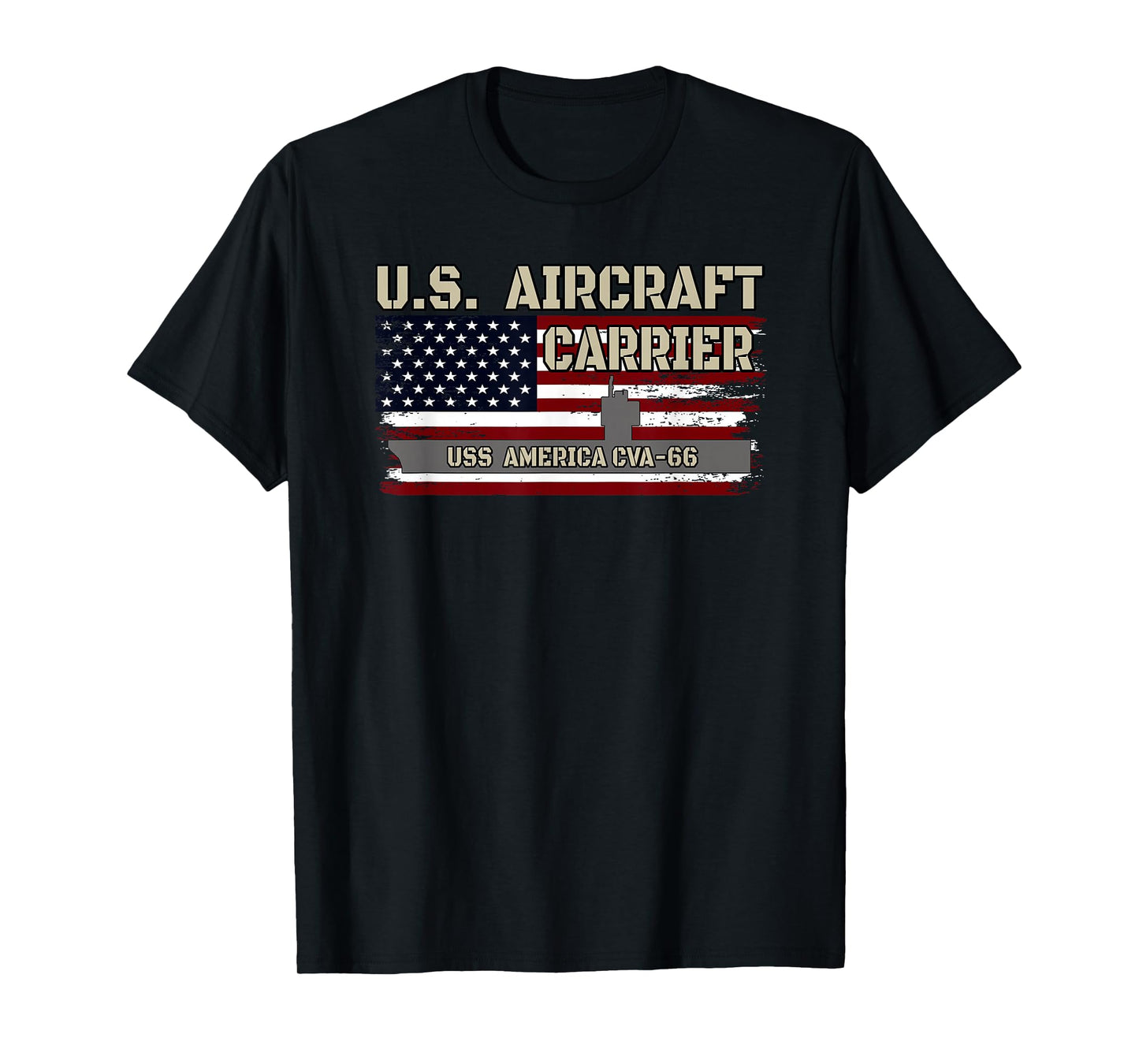 USS America CVA-66 Aircraft Carrier Veterans Day Fathers Day T-Shirt