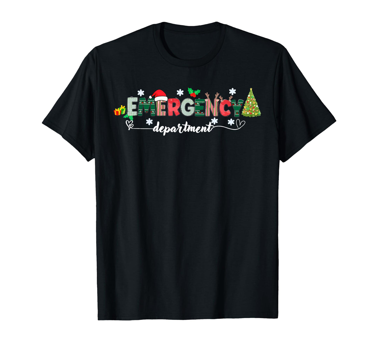 Christmas Emergency Room ER RN Nurse Department Healthcare T-Shirt