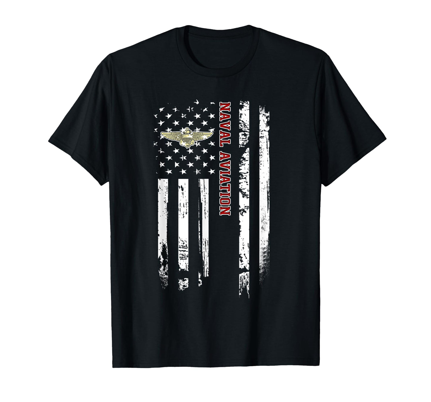 Naval Aviation Veteran American Flag Veterans Day Christmas T-Shirt for Women Men