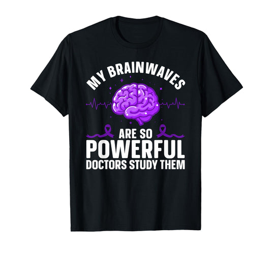 Cool Epilepsy Art For Men Women Support Epilepsy Awareness T-Shirt