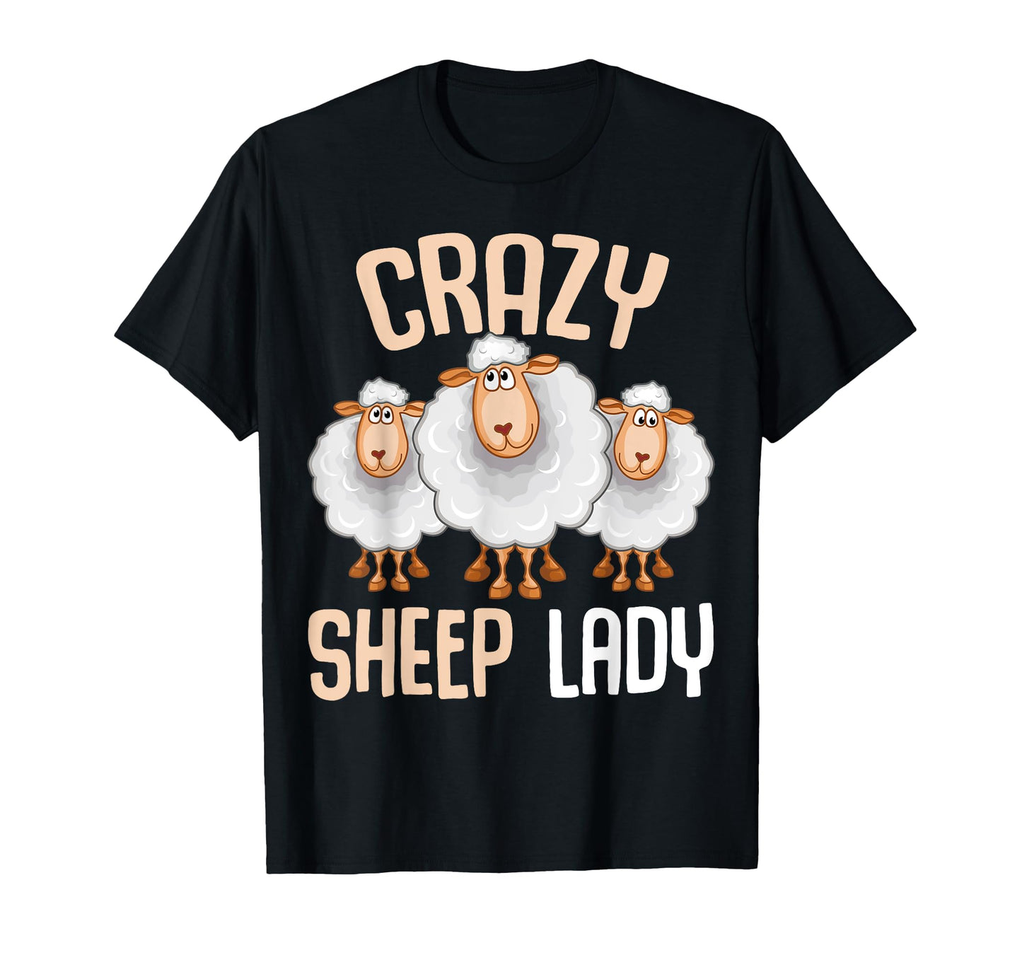 Crazy Sheep Lady Farmers Sheep Lover Women T-Shirt