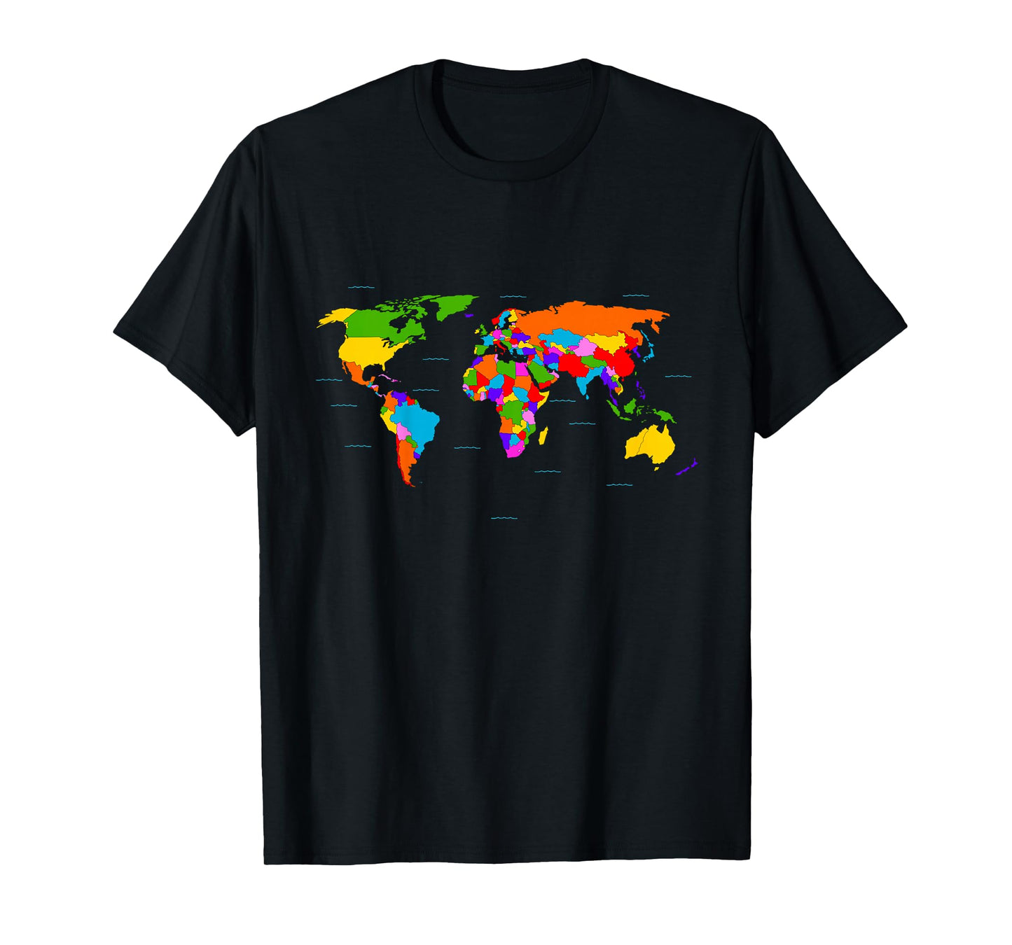 World Map T-Shirt. Boys/Girls Map of The World Tee T-Shirt