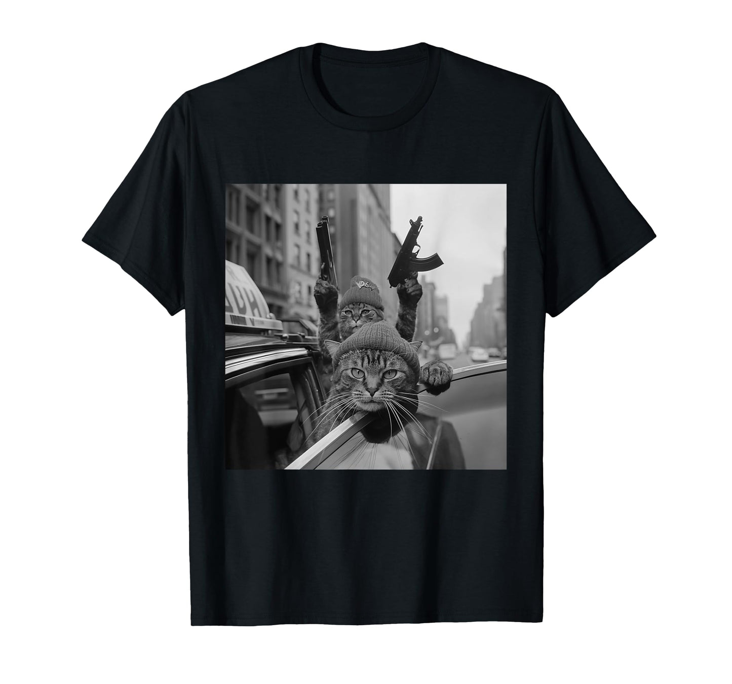 Funny Gangster Cat Thug Meme Street Lover Cats T-Shirt