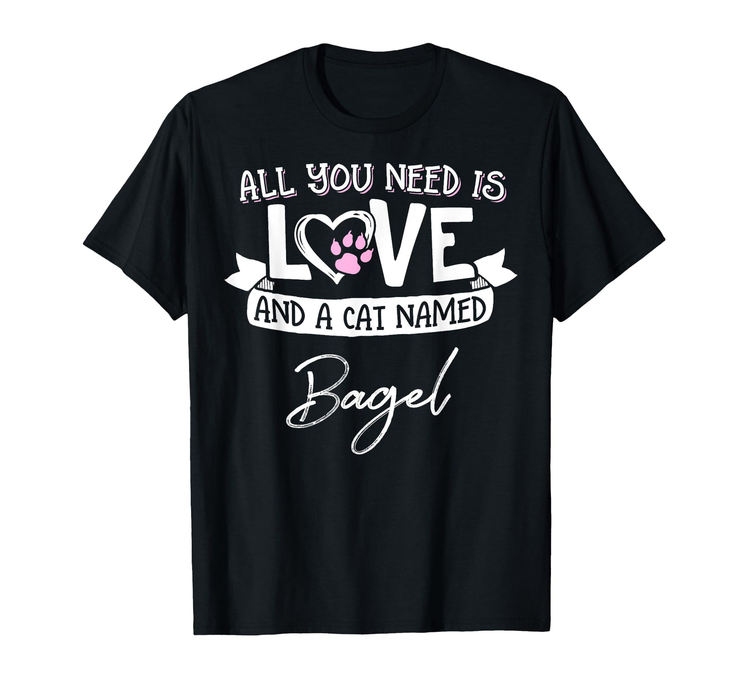 Cute Cat Named Bagel Shirt for Women and Girls T-Shirt