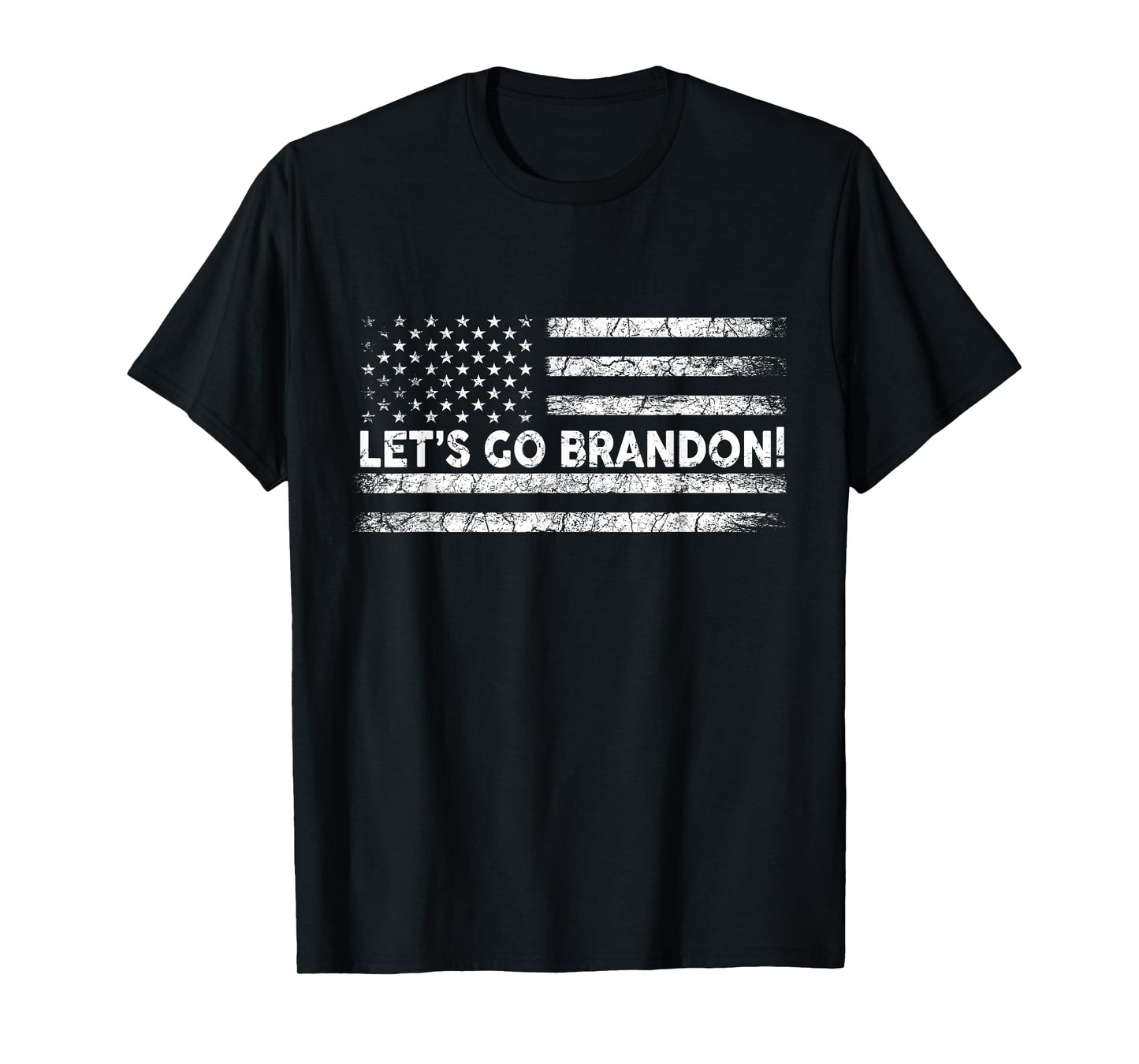 Let's Go Brandon Joe Biden Chant Impeach Biden USA Flag Women Men T-Shirt