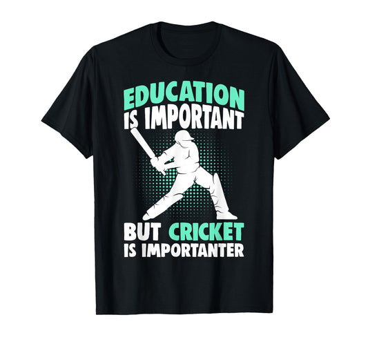 Cricket Player Boys Kids T-Shirt