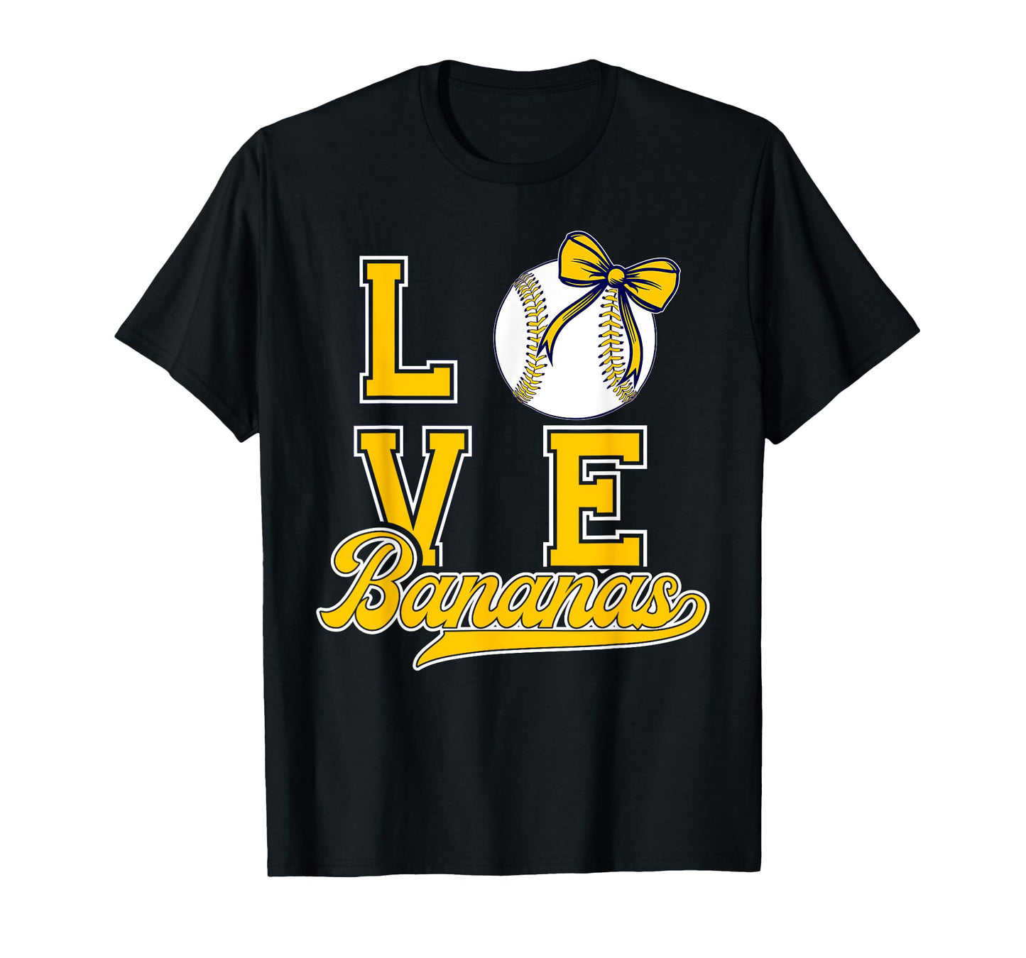 Retro Bananas Coquette Bow Banana Lovers for Men Kids Women T-Shirt