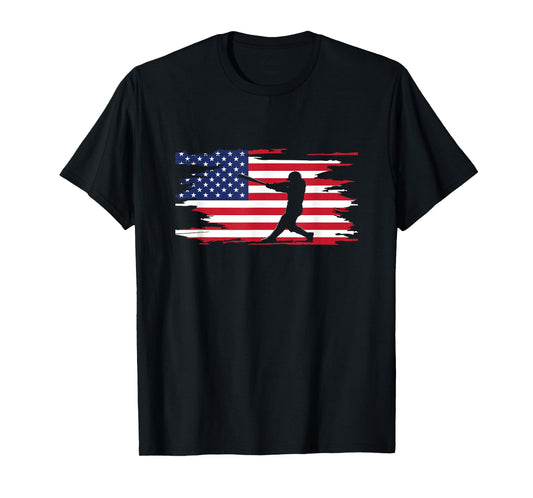 American Flag Baseball Apparel - Baseball T-Shirt