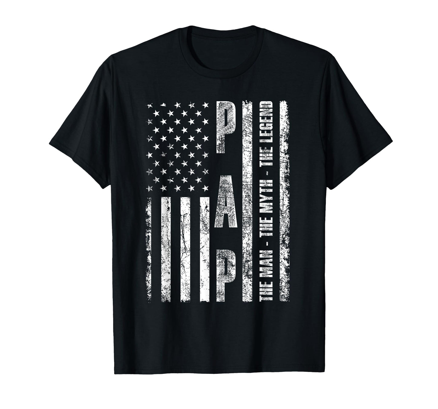 Pap The Man The Myth The Legend US Flag Tshirt