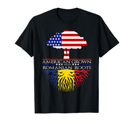 Romanian Roots American Grown US Romania Eastern European T-Shirt