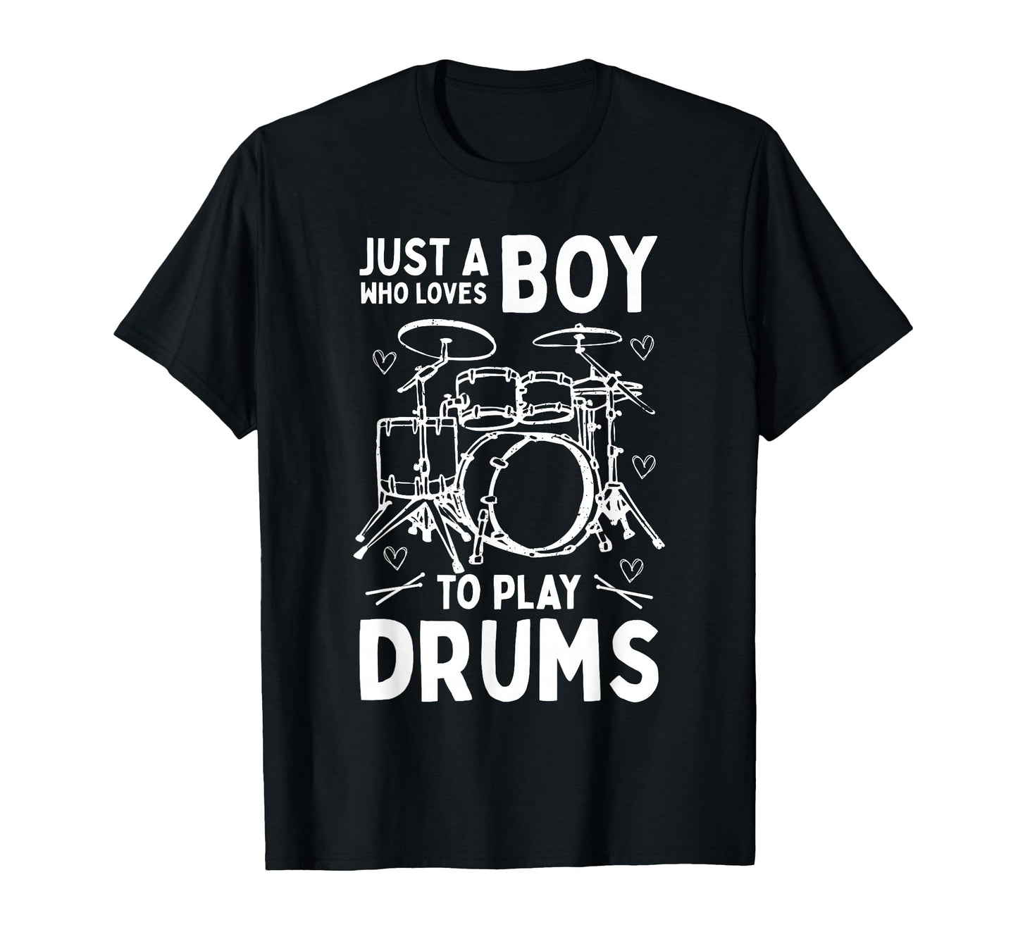 Just A Boy Who Loves to Play Drums Drummer Boys Kids T-Shirt
