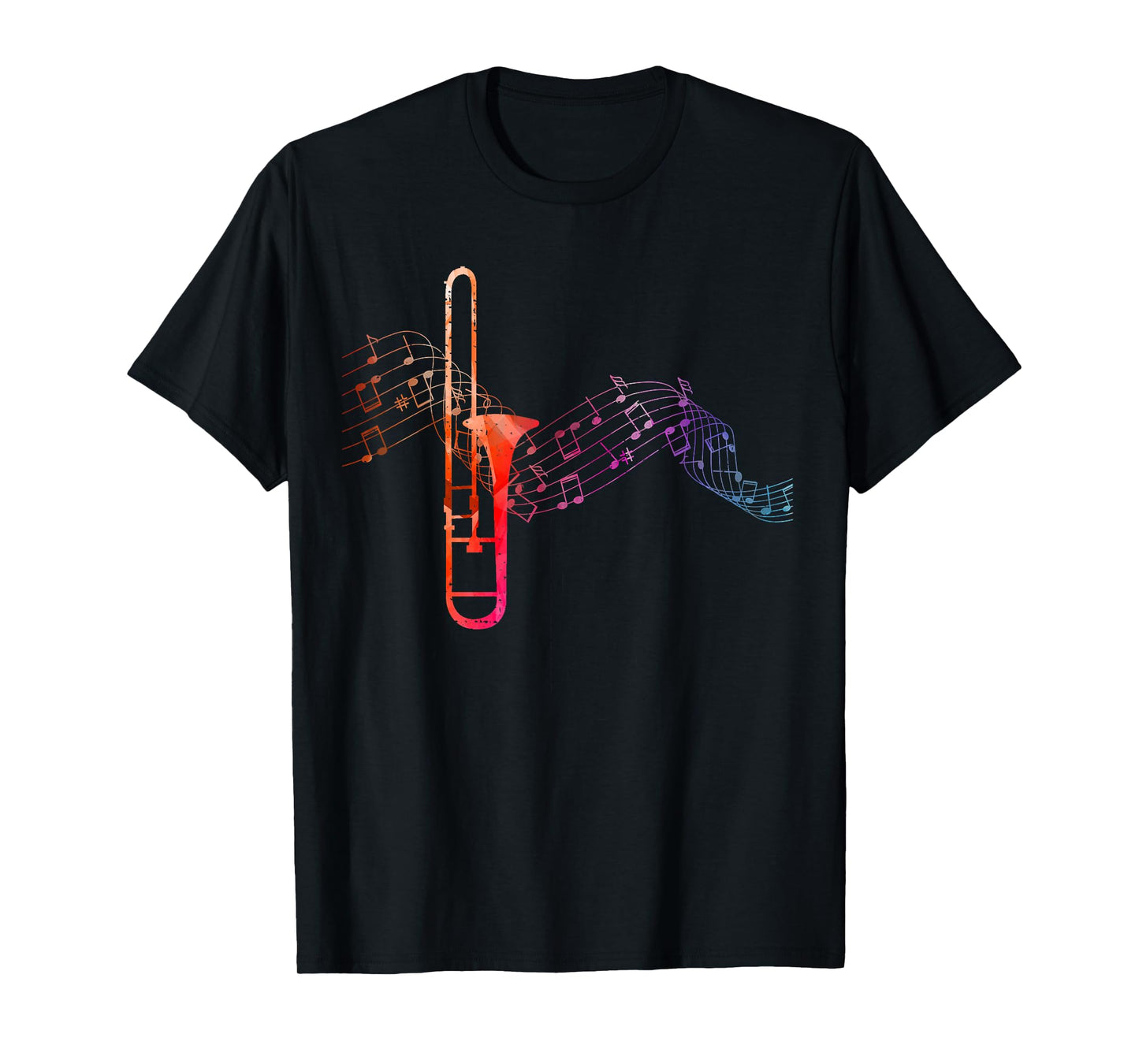 Colourful Trombone Sheet Music Trombone T-Shirt