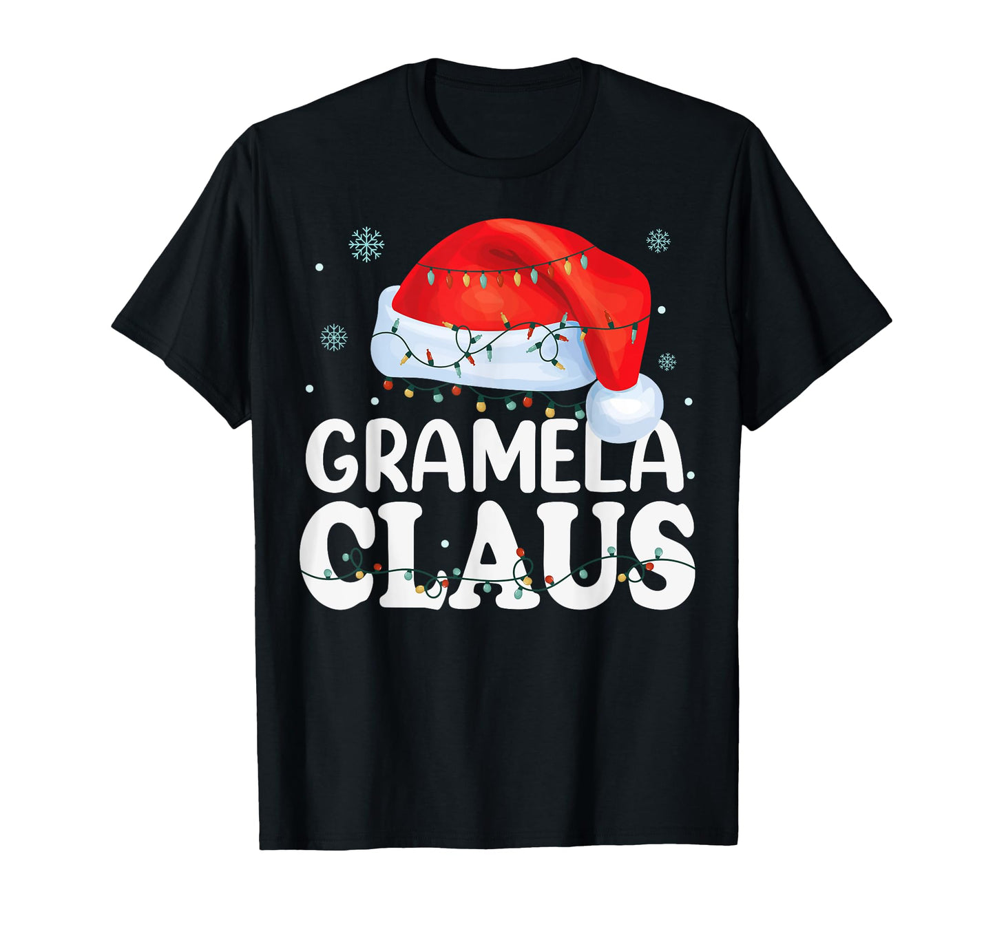 Gramela Claus Xmas Family Matching Funny Grandma Christmas T-Shirt